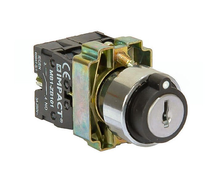 Impact 22mm Anahtarlı Buton 1-0-2 2NO MB3-BG330