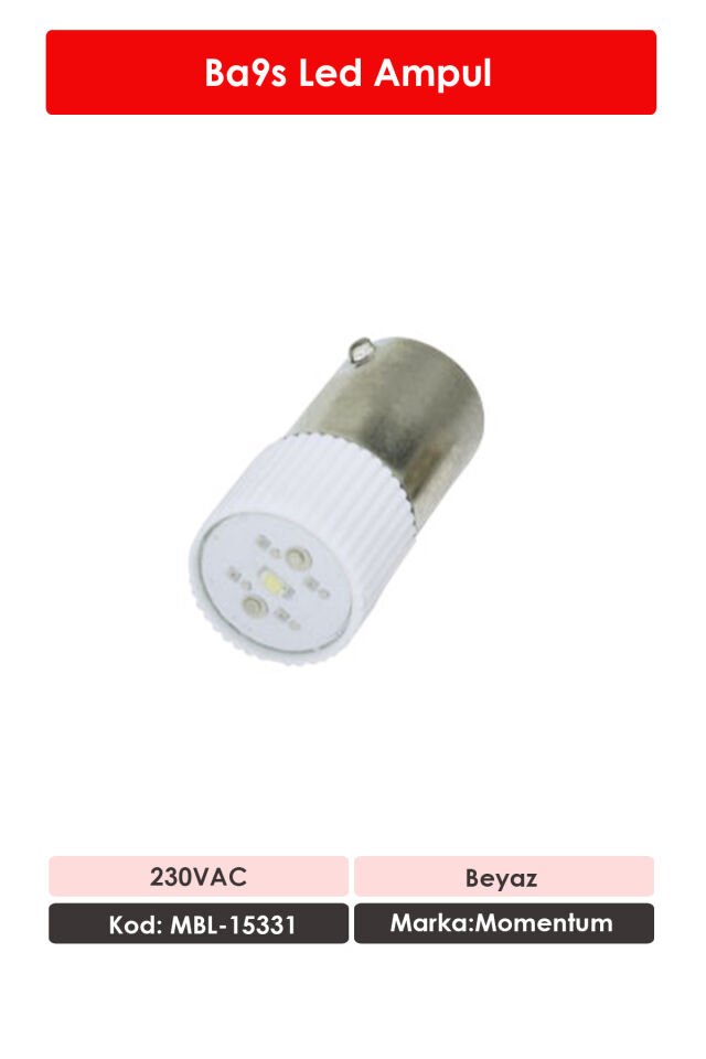Momentum Ba9s Led Ampul 230VAC Beyaz MBL-15331