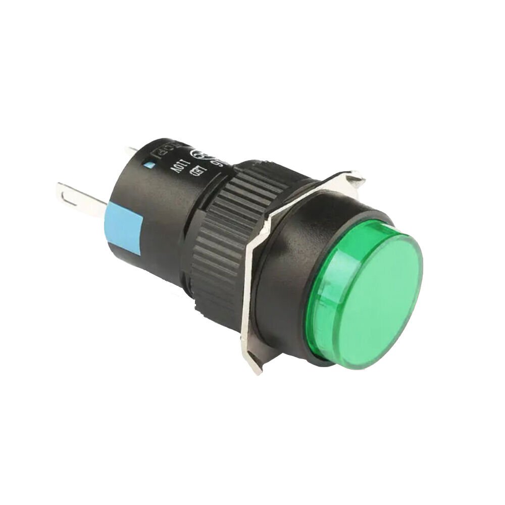 Momentum D16 Işıklı Buton 24V Kalıcı 2CO Yuvarlak Yeşil MBT-37132