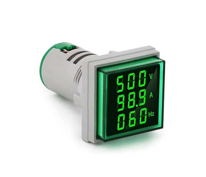 Momentum D22 Sinyal Led Volt/Amper/Frekans Metre 80-500V / 0-100A  /0-99Hz Yeşil MB3-EV836