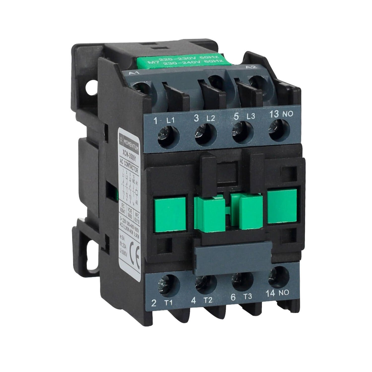 Momentum Kontaktör 12A 5.5kW 1NO XCN-35121