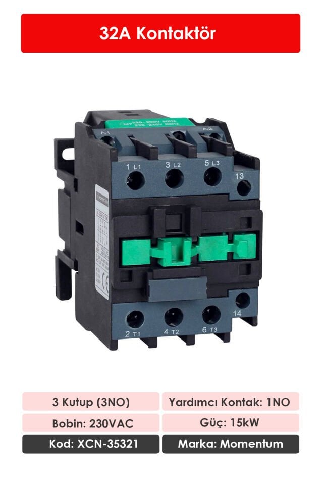 Momentum Kontaktör 32A 15kW 1NO XCN-35321