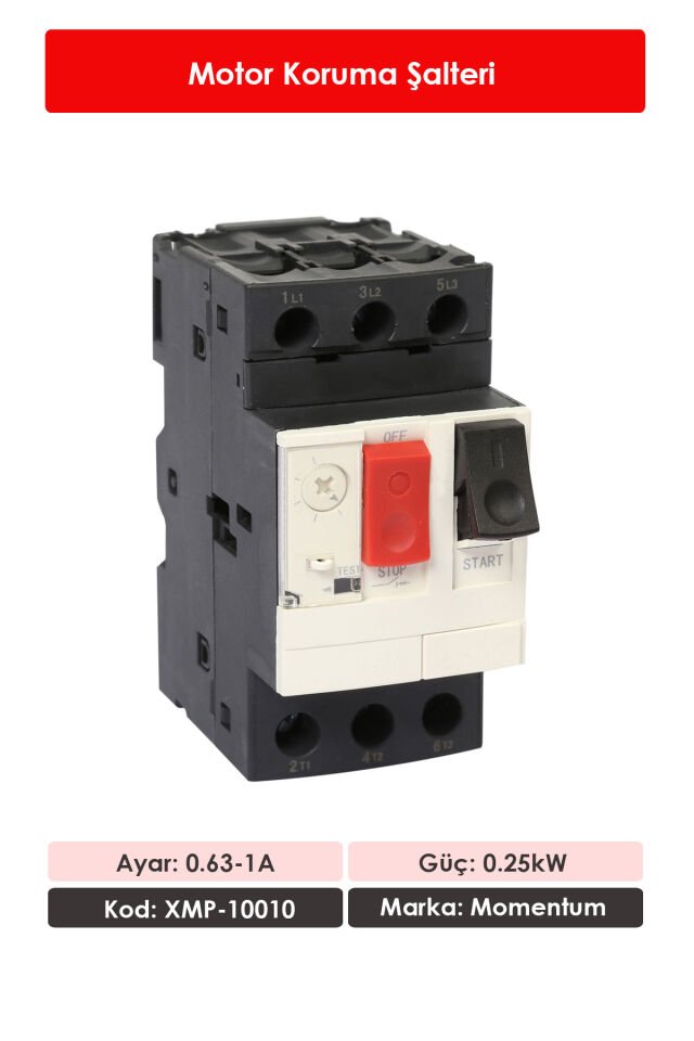 Momentum Motor Koruma Şalteri 0.63-1A XMP-10010
