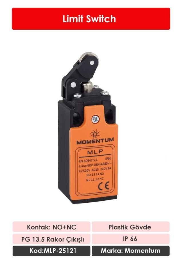 Momentum Limit Switch Düz Kol Makaralı MLP-25121