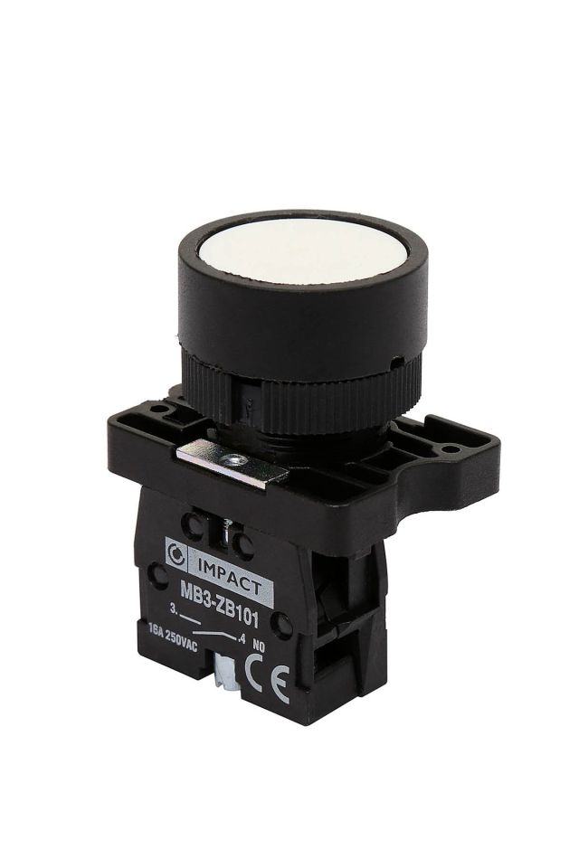 Impact 22mm Yaylı Buton Beyaz NO MB3-EA110