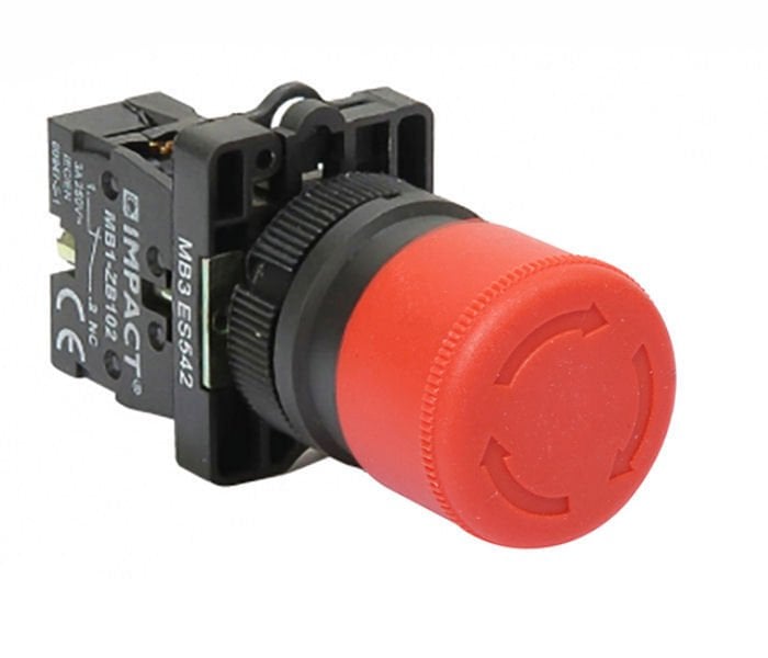 Impact 22mm Acil Stop Butonu Kırmızı NC MB3-ES442