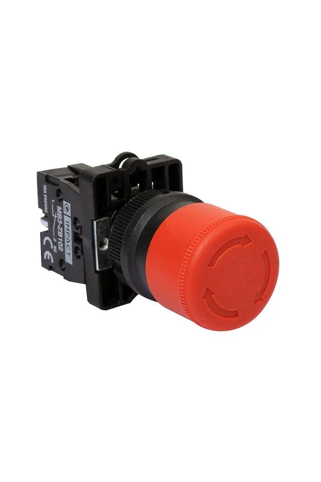 Impact 22mm Acil Stop Butonu Kırmızı NC MB3-ES442