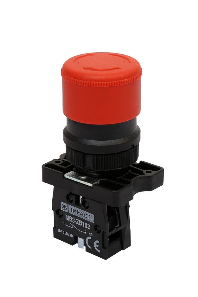 Impact 22mm Acil Stop Butonu Kırmızı NC MB3-ES442