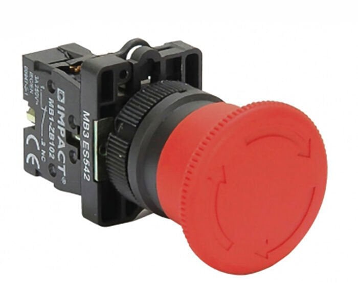 Impact 22mm Acil Stop Butonu Kırmızı NC MB3-ES542