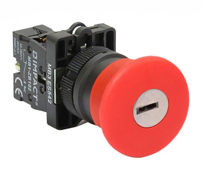 Impact 22mm Acil Stop Anahtarlı Buton NC MB3-ES142
