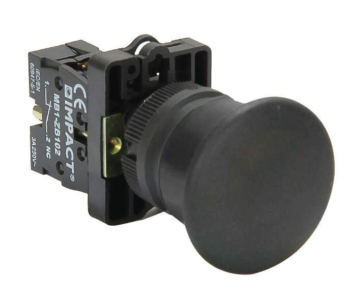 Impact 22mm Mantar Buton Siyah NO MB3-EC210