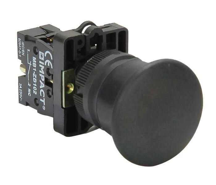 Impact 22mm Mantar Buton Siyah NO MB3-EC210