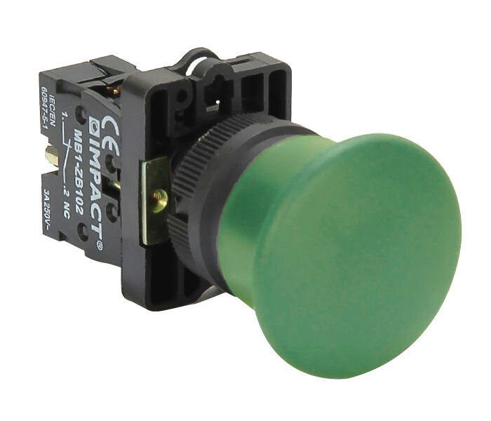 Impact 22mm Mantar Buton Yeşil NO MB3-EC310