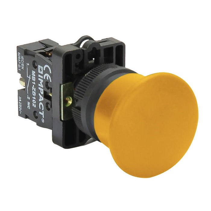 Impact 22mm Mantar Buton Sarı NO MB3-EC510