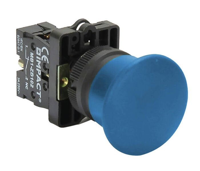 Impact 22mm Mantar Buton Mavi NO MB3-EC610