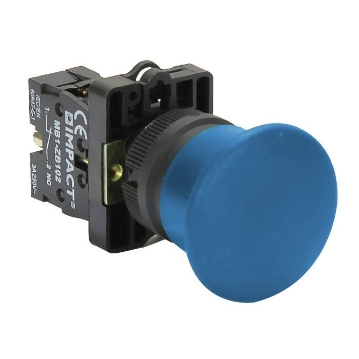 Impact 22mm Mantar Buton Mavi NO MB3-EC610