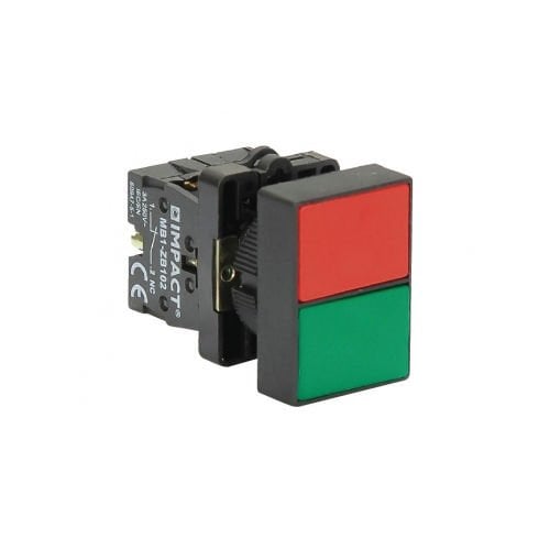 Impact 22mm İkiz Buton Kırmızı-Yeşil NO+NC MB3-EA845