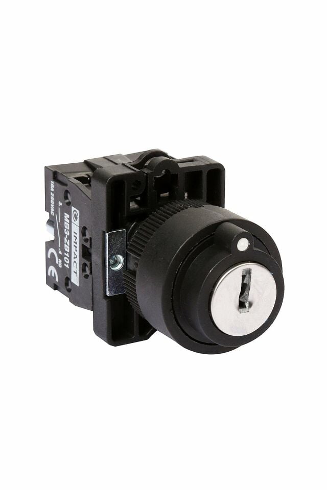 Impact 22mm Anahtarlı Buton 1-0-2 2NO MB3-EG330