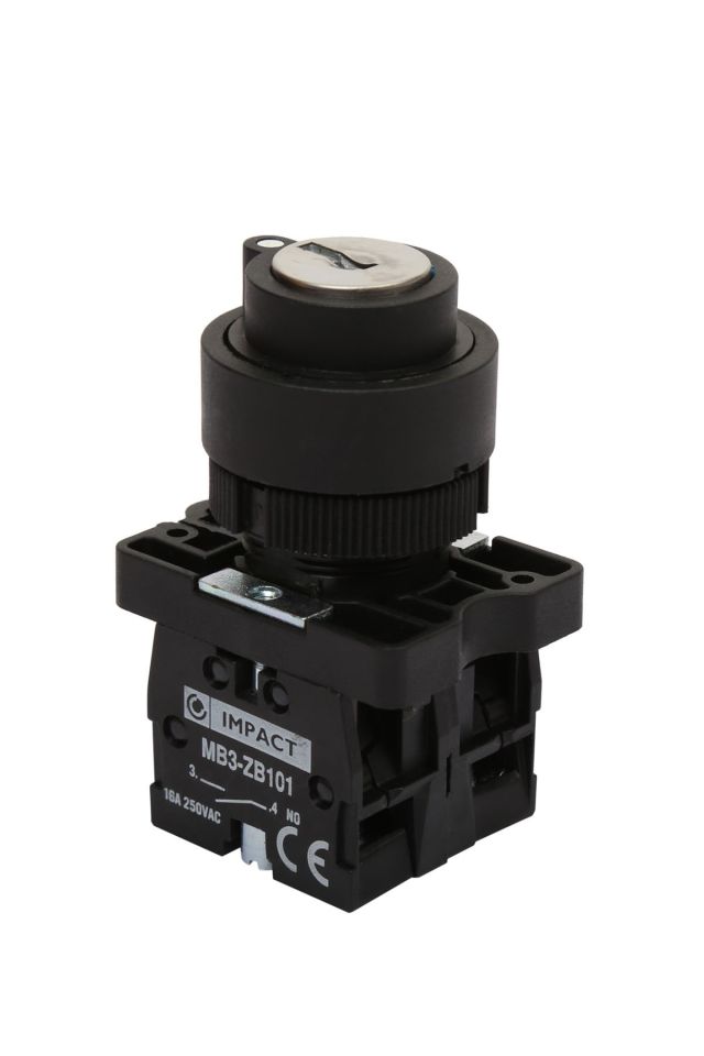 Impact 22mm Anahtarlı Buton 1-0-2 2NO MB3-EG330