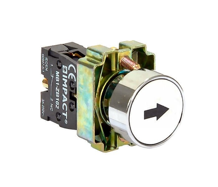 Impact 22mm İşaretli Buton Beyaz NO MB3-BA112