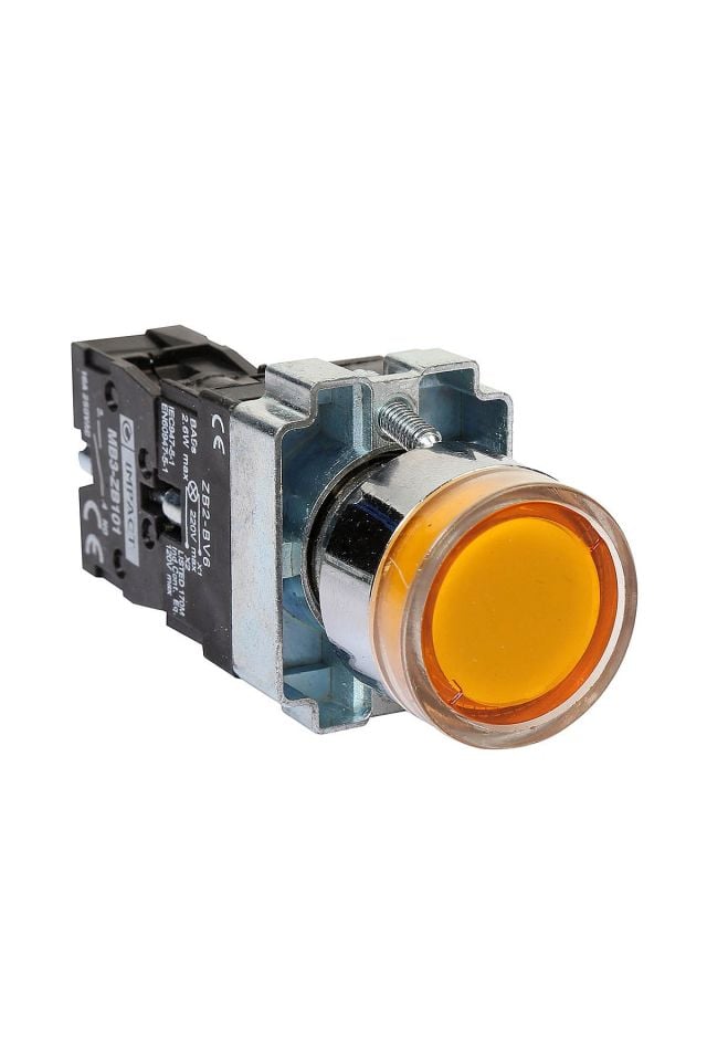 Impact 22mm Işıklı Buton Sarı NO MB3-BW651