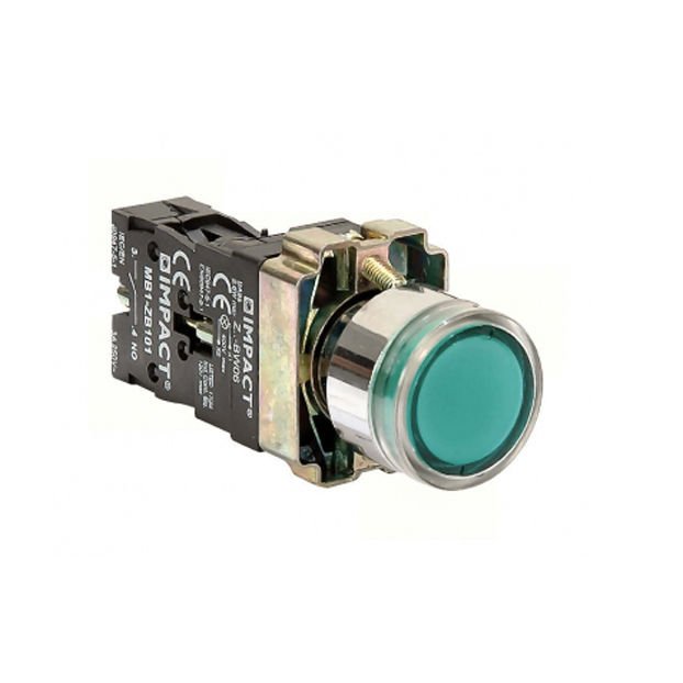 Impact 22mm Ledli Buton Yeşil NO MB3-BW731