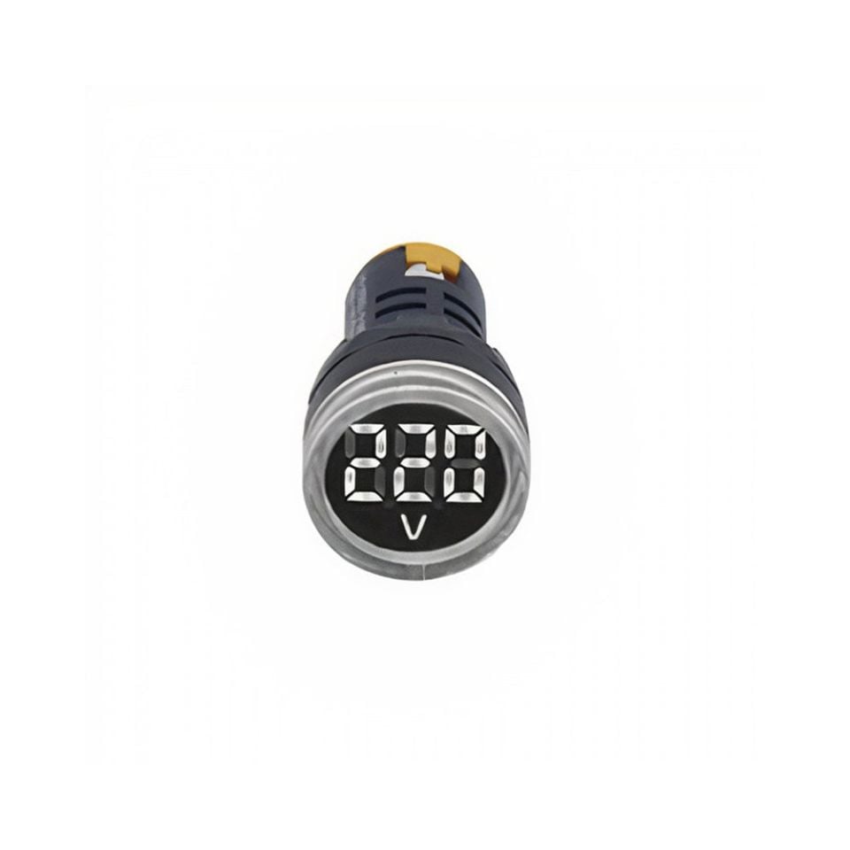 Momentum 22m Voltmetre Sinyal Lambası 12-500VAC Beyaz MB3-EV516