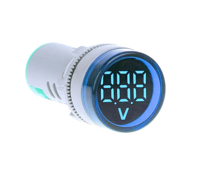 Momentum 22mm Voltmetre Sinyal Lambası 12-500VAC Mavi MB3-EV566