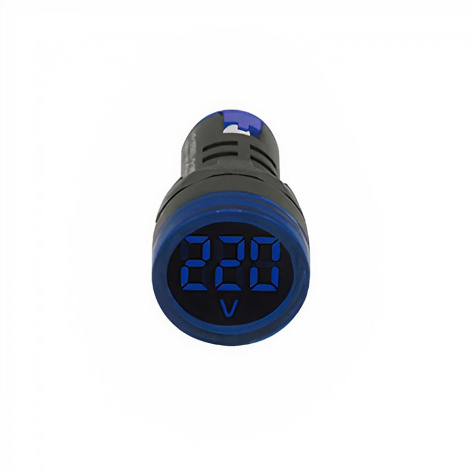 Momentum 22mm Voltmetre Sinyal Lambası 12-500VAC Mavi MB3-EV566