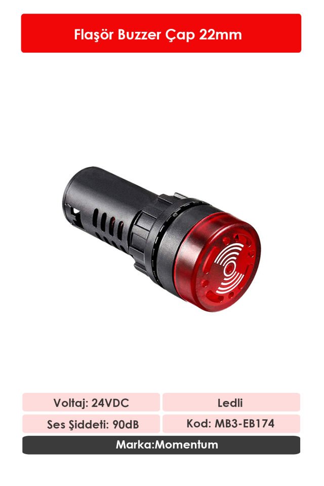 Momentum 22mm Ledli Buzzer 24V MB3-EB174