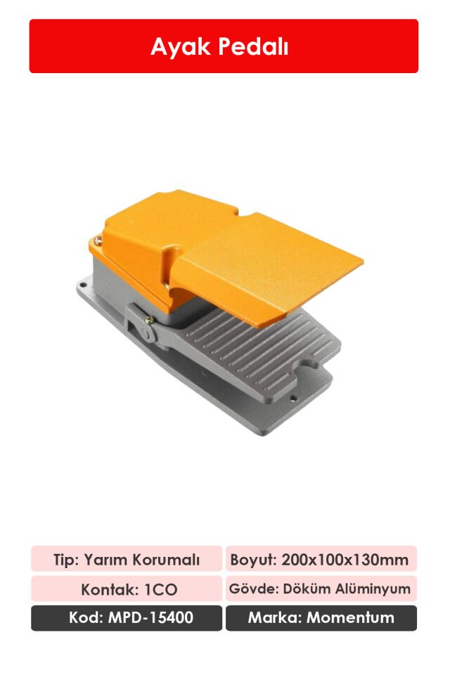 Momentum Döküm Korumalı Ayak Pedalı NO+NC MPD-15400