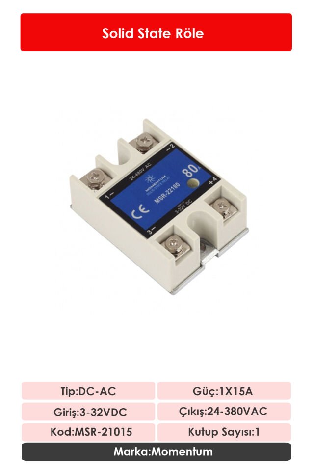 Momentum Solid State Röle DC-AC 1x15A MSR-21015