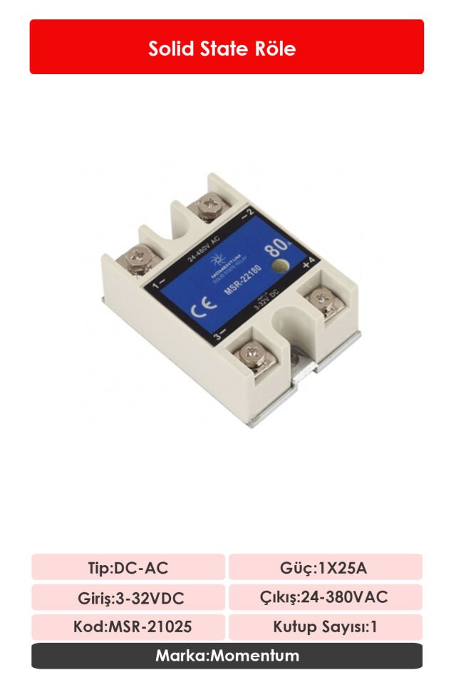 Momentum Solid State Röle DC-AC 1x25A MSR-21025