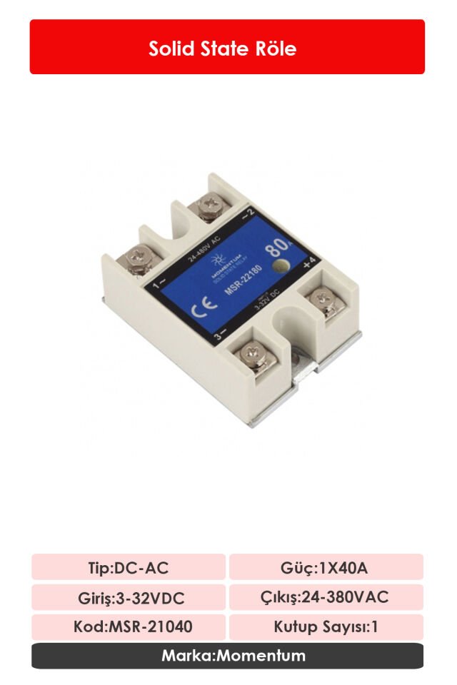 Momentum Solid State Röle DC-AC 1x40A MSR-21040
