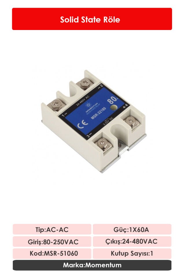 Momentum Solid State Röle AC-AC 1x60A MSR-51060