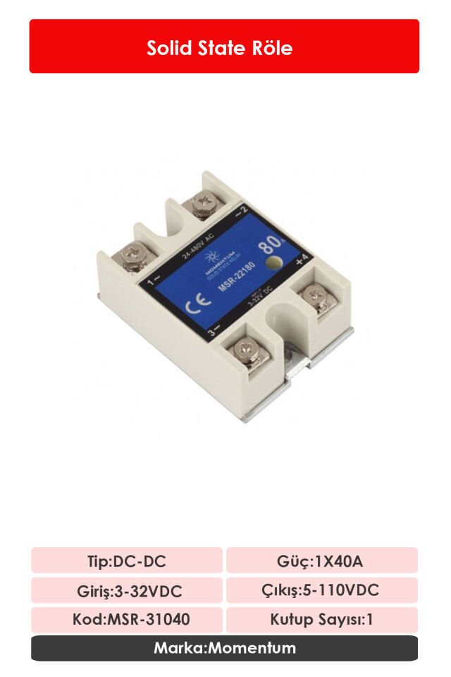 Momentum Solid State Röle DC-DC 1x40A MSR-31040