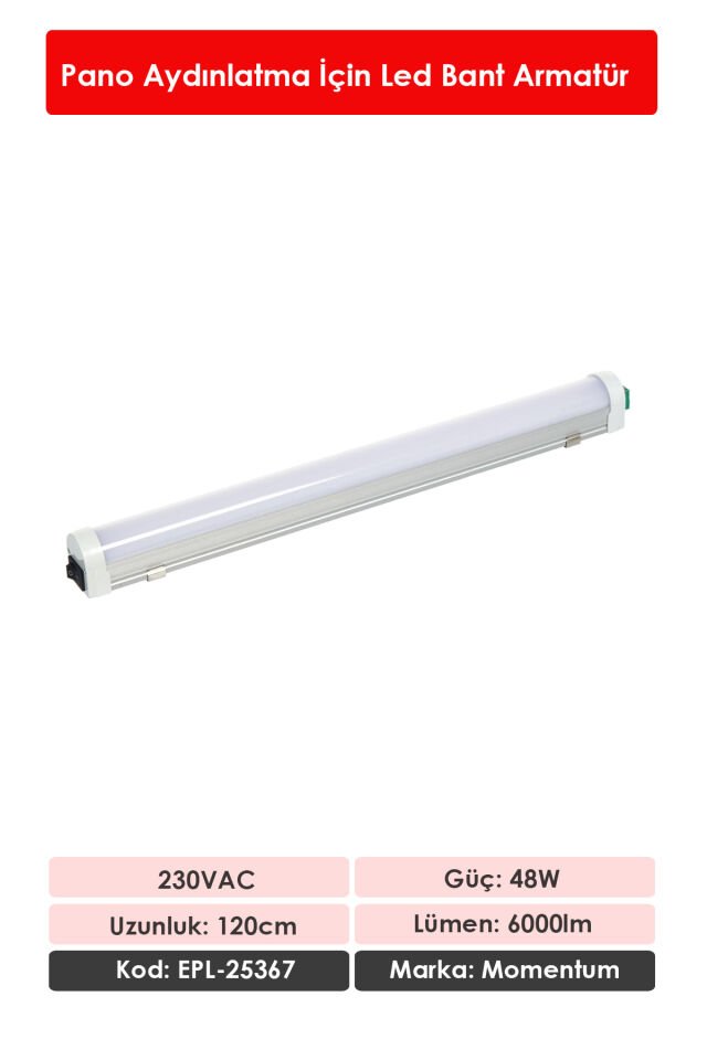 Momentum Lineer Led Armatür T10 7000K 230VAC 40W 120cm EPL-25367