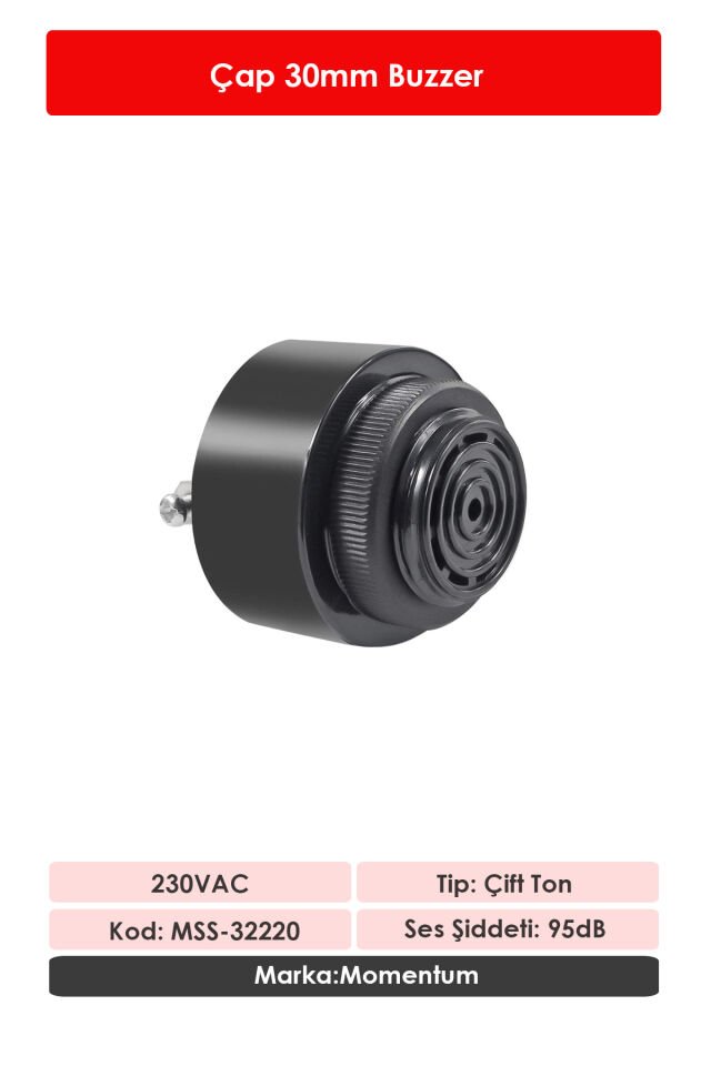 Momentum 30mm Buzzer Tek Ton 230VAC MSS-31220