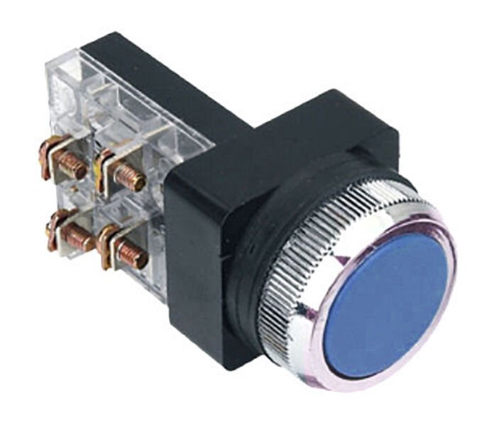 Momentum D30 Buton Yaylı NO+NC Mavi MBW-21650