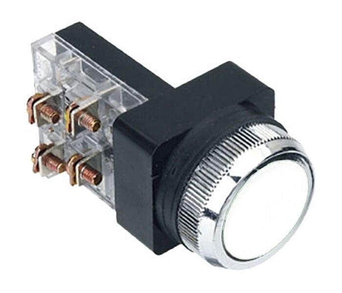 Momentum D30 Buton Çıkık Yaylı NO+NC Beyaz MBW-31150
