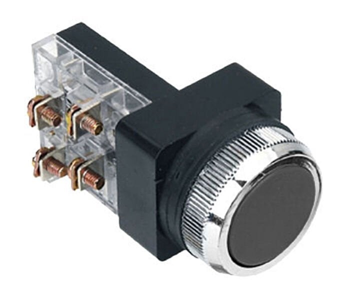 Momentum D30 Buton Çıkık Yaylı NO+NC Siyah MBW-31250