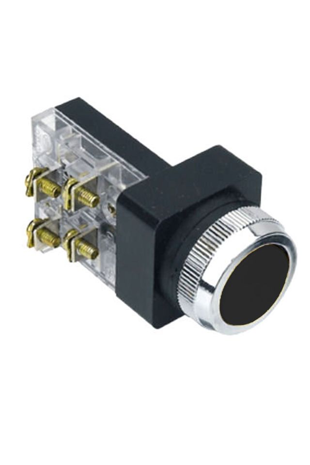 Momentum D30 Buton Çıkık Yaylı NO+NC Siyah MBW-31250