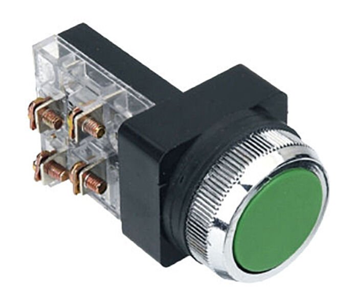 Momentum D30 Buton Çıkık Yaylı NO+NC Yeşil MBW-31350