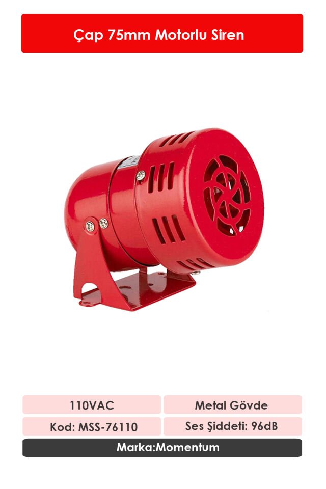 Momentum 75mm Motorlu Siren 110VAC MSS-76110