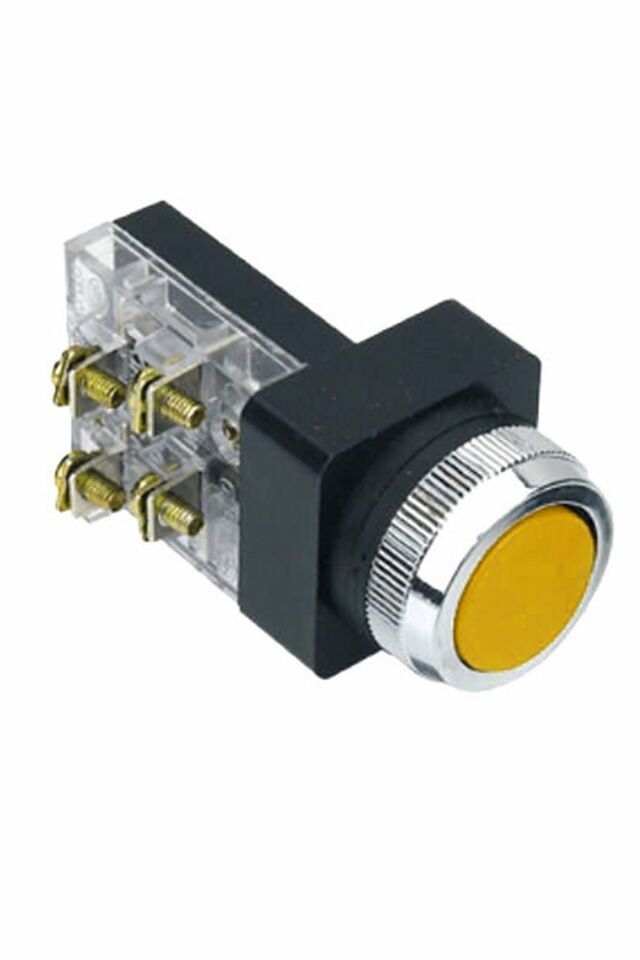 Momentum D30 Buton Çıkık Yaylı NO+NC Sarı MBW-31550