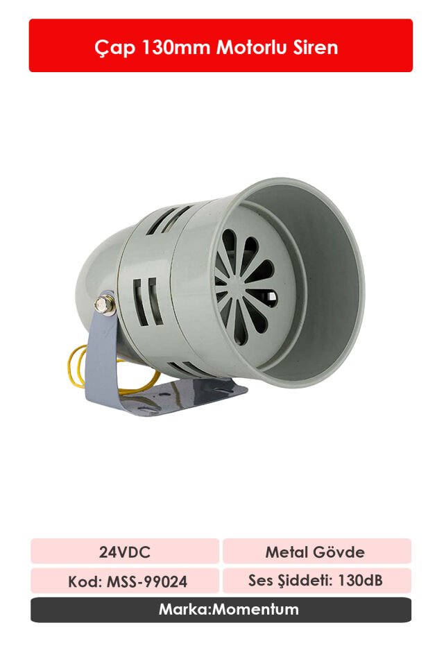 Momentum 130mm Metal Gövde Motorlu Siren 24VDC MSS-99024