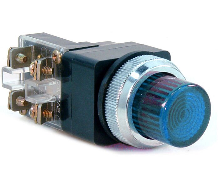 Momentum D30 Buton Işıklı NO+NC Mavi MBW-51650