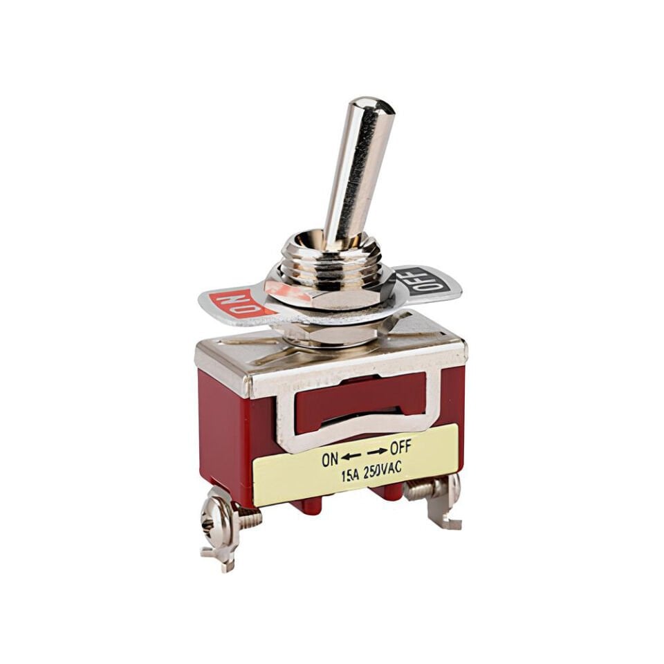 Momentum Toggle Switch 1 Kutup 16A/250VAC 2 Pin On-Off MTX-16101