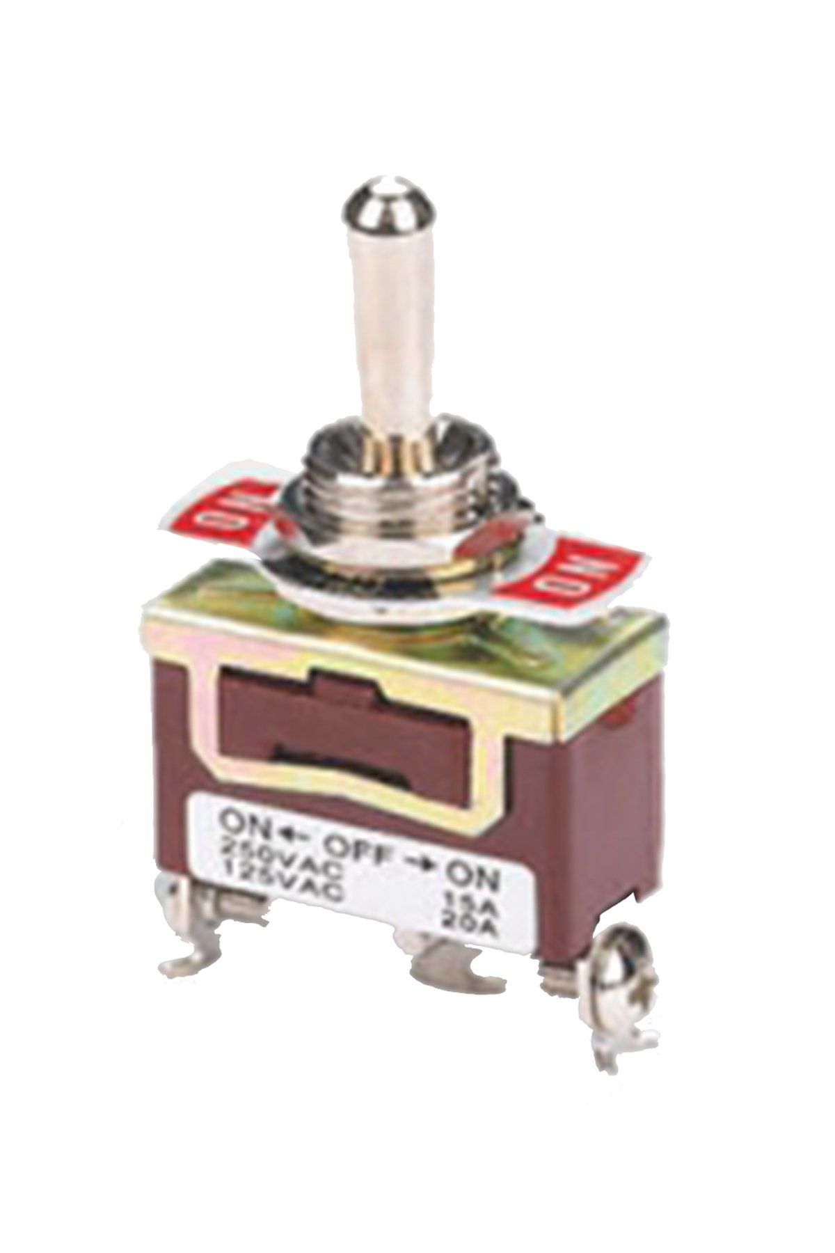 Momentum Toggle Switch 1 Kutup 16A/250VAC 3 Pin On-Off-On MTX-16103