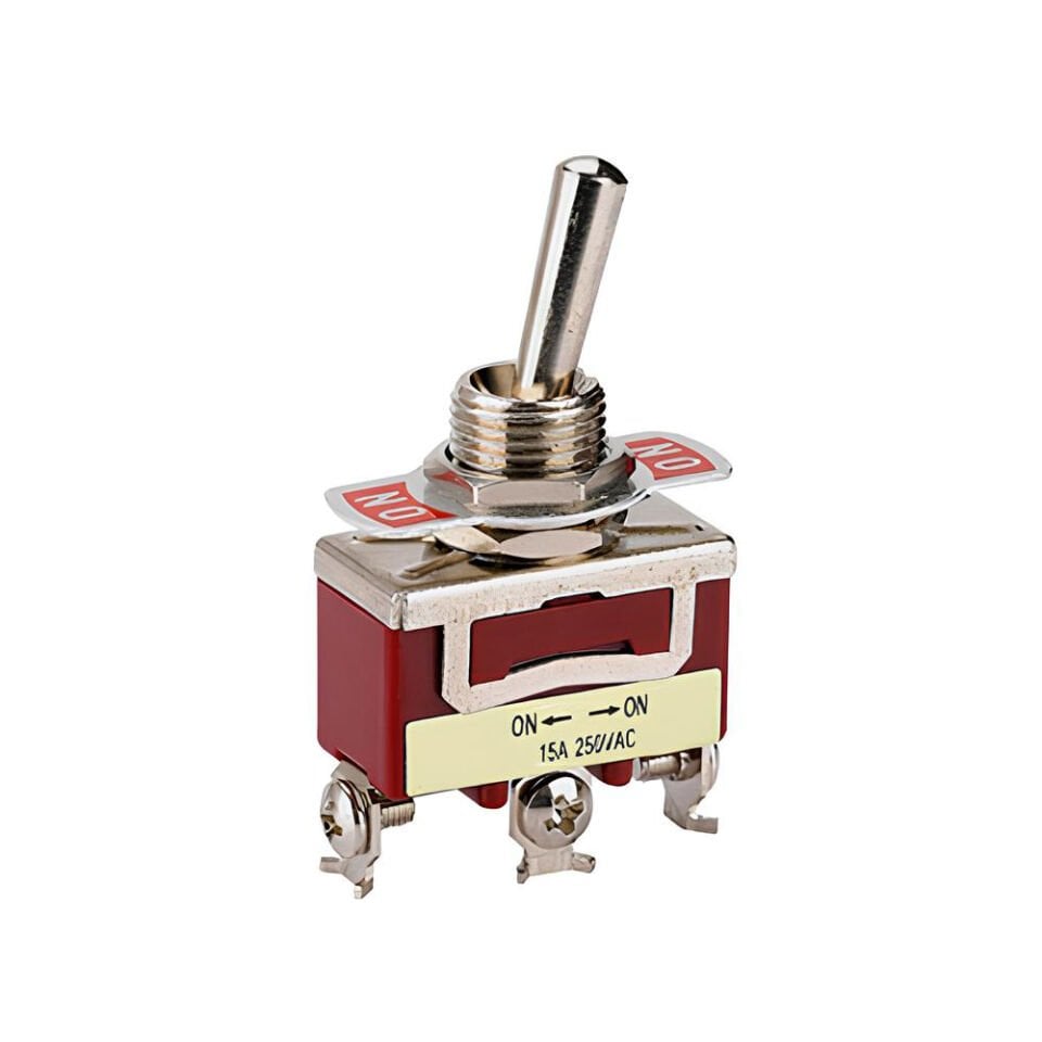 Momentum Toggle Switch 1 Kutup 16A/250VAC 3 Pin On-(On) MTX-16112